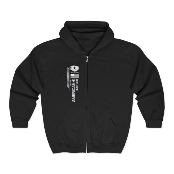American Hustler Silver-Gray Gradient Full-Zip Hoodie