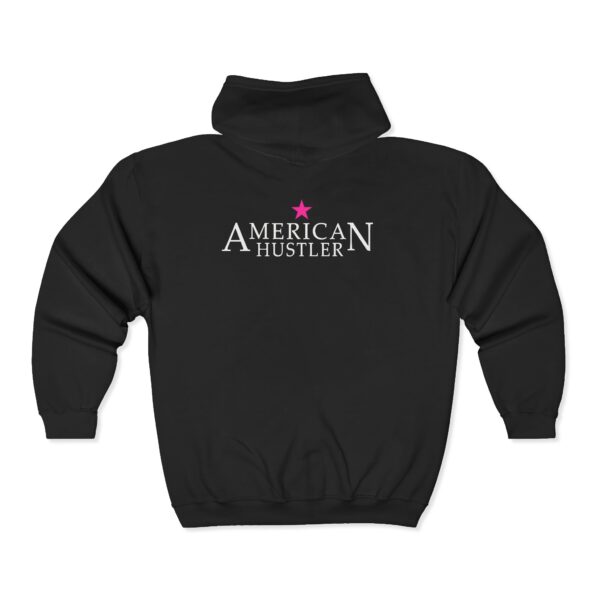 American Hustler Pink/White Full-Zip Hoodie